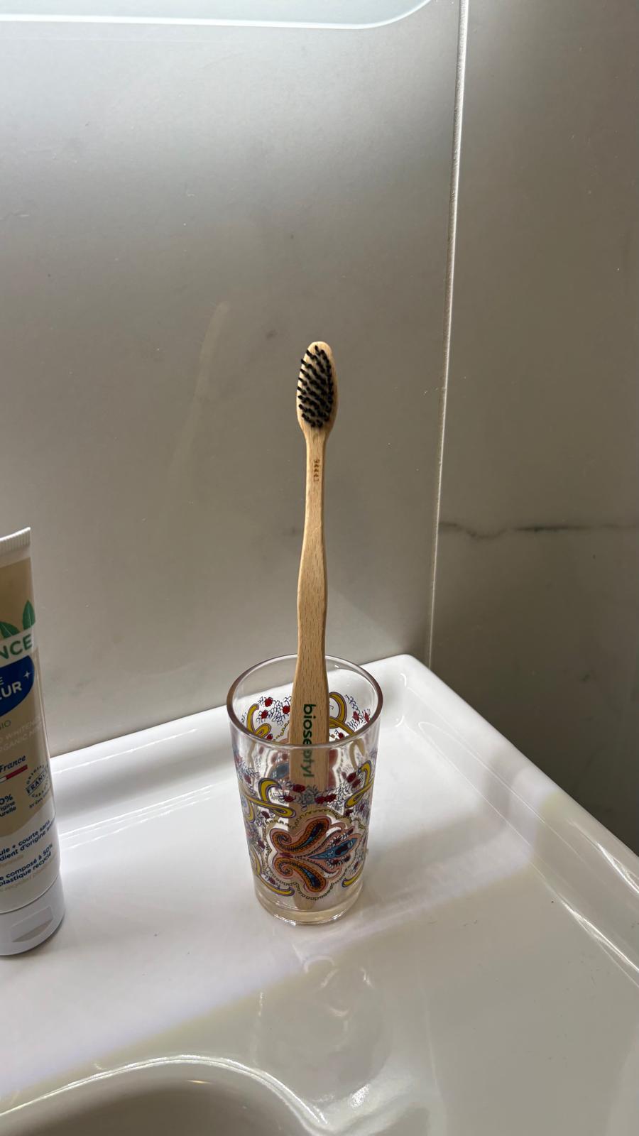 Brosse à dents en bois filaments à base végétale