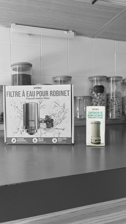 Cartouche Filtre à Eau Robinet, 8 Couches de Filtration, 2L/min