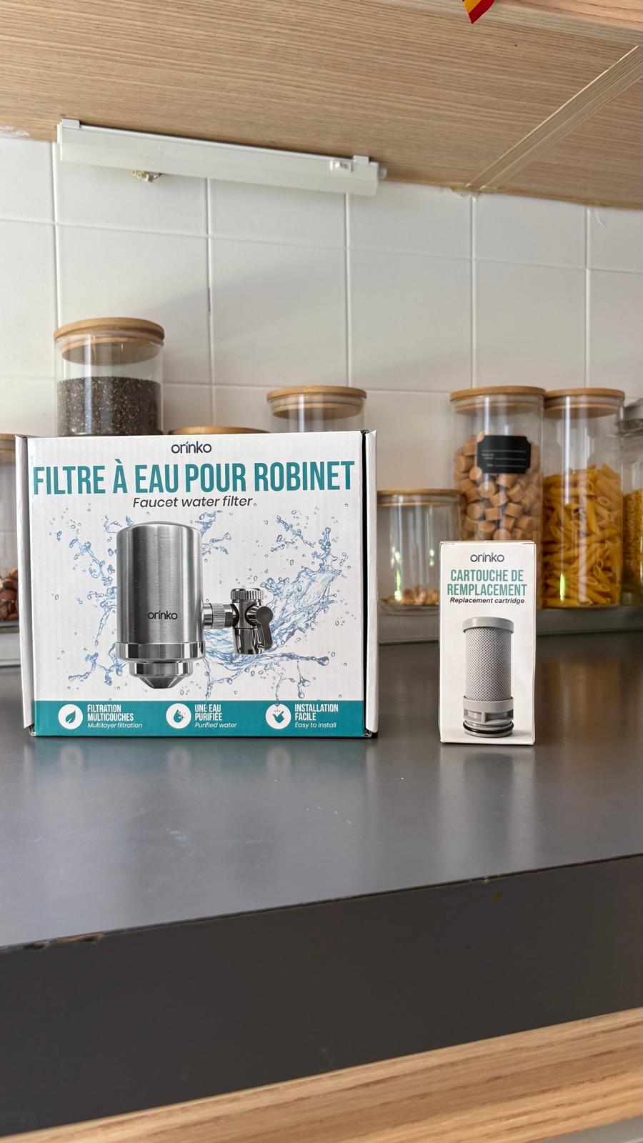 Pack eau limpide (Filtre à eau + Cartouche de rechange +Charbon actif)