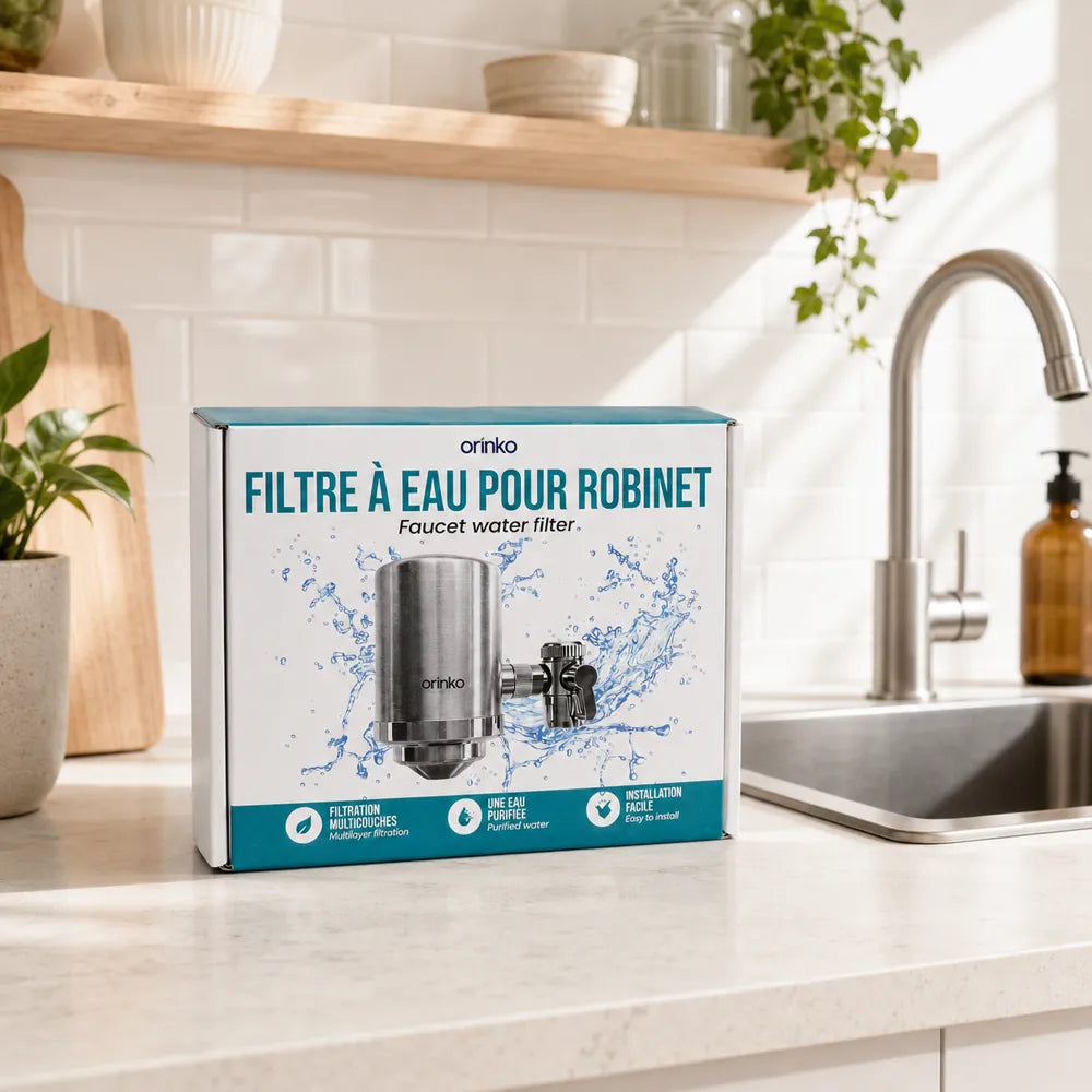 Filtre à Eau pour Robinet (Céramique & Charbon de Coco)